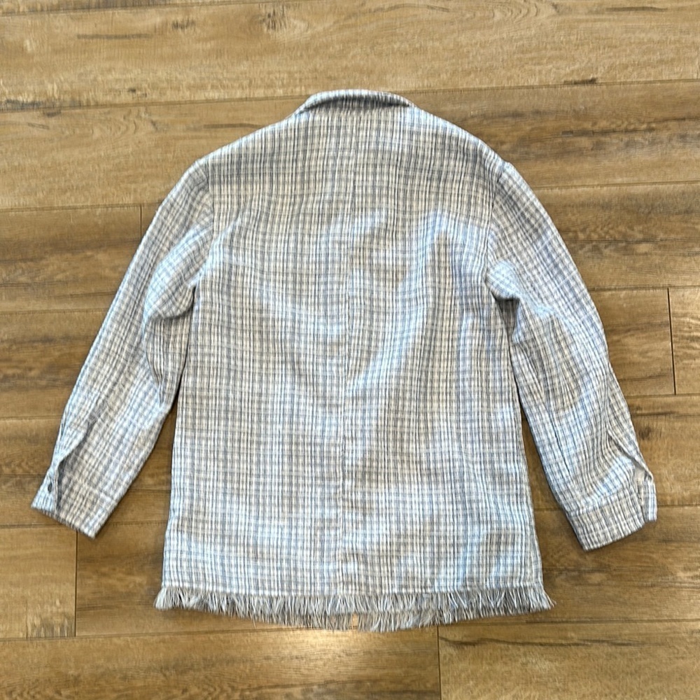 7 For All Mankind Gray Women’s Tweed Button-Up - Picture 4 of 5
